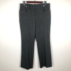 Ann Taylor Signature Fit Boot Cut Charcoal Gray Dress Pants Mid-Rise 10